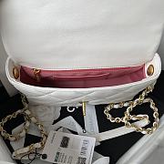 Chanel 23S Small Flap Bag Lambskin Plexi White 21x14x7cm - 3