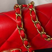 Chanel 23S Small Flap Bag Lambskin Plexi Red 21x14x7cm - 5