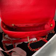 Chanel 23S Small Flap Bag Lambskin Plexi Red 21x14x7cm - 3