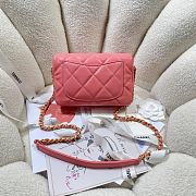 Chanel 23S Small Flap Bag Lambskin Plexi Pink 21x14x7cm - 5