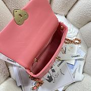 Chanel 23S Small Flap Bag Lambskin Plexi Pink 21x14x7cm - 4