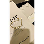 Dior Petit CD Double Bracelet Gold White Crystals - 5