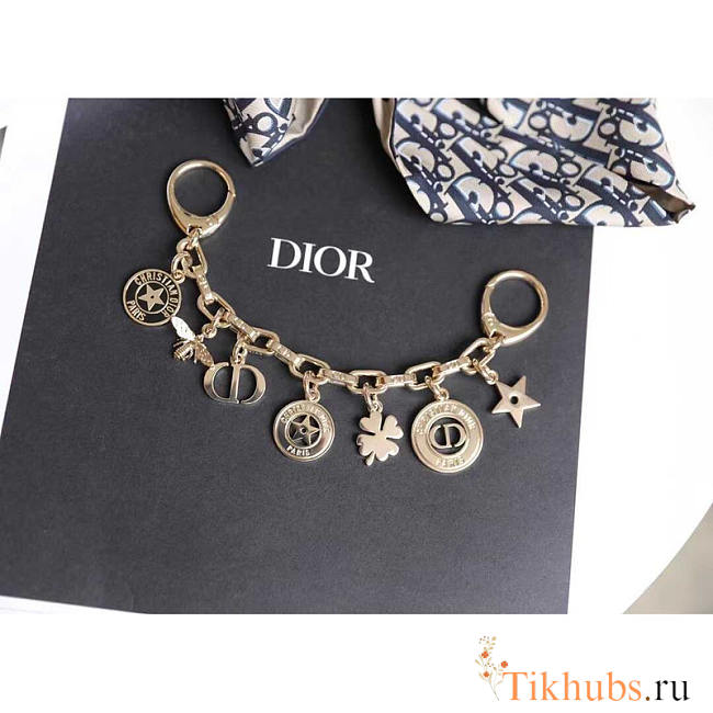 Dior Montaingne Bag Charm Gold White - 1