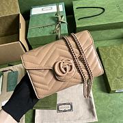 Gucci GG Marmont Matelassé Mini Bag Rose Beige 20x13x6cm - 1