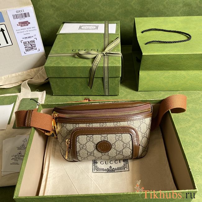 Gucci Belt Bag With Interlocking G Brown 24x13x5cm - 1