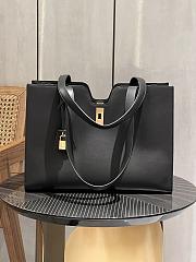 Celine Cabas 16 Smooth Calfskin Black 37cm - 1