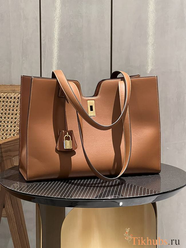 Celine Cabas 16 Smooth Calfskin Tan 37x29x12cm - 1