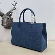 Versace La Medusa Large Tote Bag Denim Navy 40x29x16cm - 6