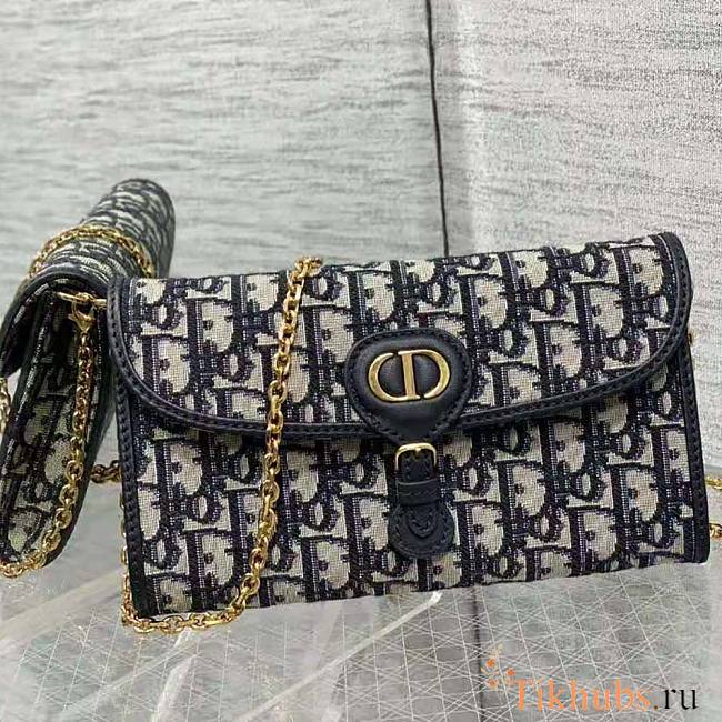 Dior Bobby East-West Pouch Chain Blue 21.5 x 12 x 4 cm - 1