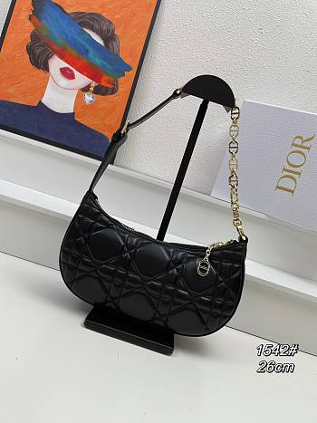 Dior CD Lounge Bag Black Oblique 26 x 15 x 5.5 cm