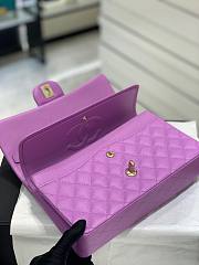 Chanel Medium Flap Bag Caviar Purple Gold 25cm - 3