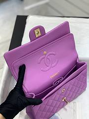 Chanel Medium Flap Bag Caviar Purple Gold 25cm - 2