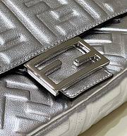 Fendi Baguette Silver FF Shoulder Bag 27x15x6cm - 2