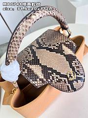 Louis Vuitton LV Capucines MM Brown Yellow Snake 31.5x20x11cm - 4