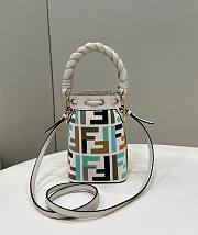 Fendi Mon Tresor Multicolor Canvas Mini Bag 12x18x10cm - 3