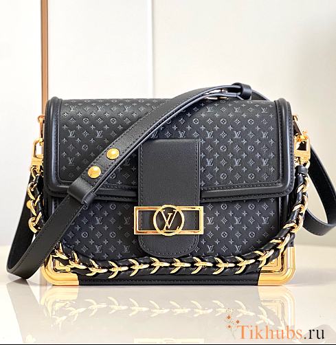 Louis Vuitton LV Dauphine MM H27 Black 25x17x10.5cm - 1