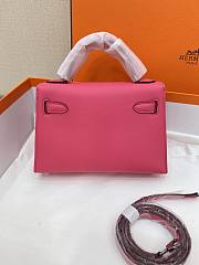 Hermes Mini Kelly Pink Epsom Silver 19cm - 4