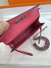 Hermes Mini Kelly Pink Epsom Silver 19cm - 3