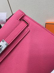 Hermes Mini Kelly Pink Epsom Silver 19cm - 2