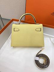 Hermes Mini Kelly Light Yellow Epsom Gold 19cm - 5