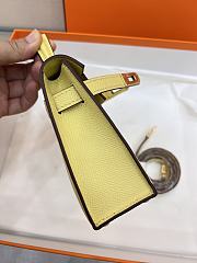 Hermes Mini Kelly Light Yellow Epsom Gold 19cm - 3