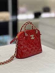 Chanel Clutch With Chain Patent Gold Red 16x11x5.5cm - 3