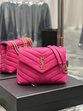 YSL Loulou Pink Shoulder Bag 23x17x9cm