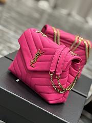 YSL Loulou Pink Shoulder Bag 23x17x9cm - 4