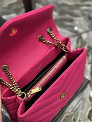 YSL Loulou Pink Shoulder Bag 23x17x9cm - 3