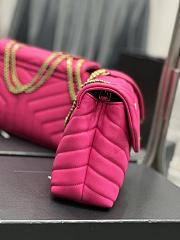 YSL Loulou Pink Shoulder Bag 23x17x9cm - 2