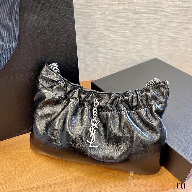 YSL Cloud Underarm Bag In Black 24x14x4cm - 1