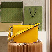 Gucci Horsebit 1955 Series Small Shoulder Bag Yellow 25x18x8cm - 6