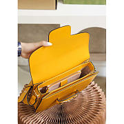 Gucci Horsebit 1955 Series Small Shoulder Bag Yellow 25x18x8cm - 3