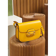 Gucci Horsebit 1955 Series Small Shoulder Bag Yellow 25x18x8cm - 2