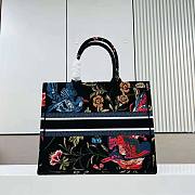 Dior Large Book Tote Black Multicolor Birds Embroidery 42 x 35 x 18.5 cm - 3