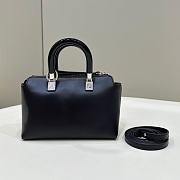 Fendi By The Way Mini Small Boston Bag Black Leather 20.5x12x9cm - 5