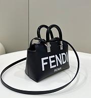 Fendi By The Way Mini Small Boston Bag Black Leather 20.5x12x9cm - 3