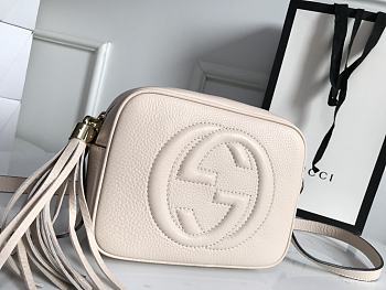 Gucci Soho Small Leather Disco White Bag 21x15x7cm