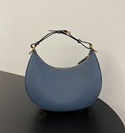 Fendi Graphy Small Blue Leather Bag 29x24.5x10cm - 1