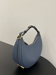 Fendi Graphy Small Blue Leather Bag 29x24.5x10cm - 6