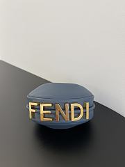 Fendi Graphy Mini Blue Leather Bag 16.5x14x5cm - 5