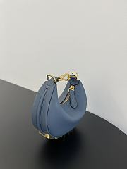 Fendi Graphy Mini Blue Leather Bag 16.5x14x5cm - 4