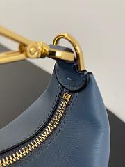 Fendi Graphy Mini Blue Leather Bag 16.5x14x5cm - 3