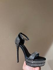 Dolce & Gabbana Satin Sandal Black Heels 14.5cm - 6