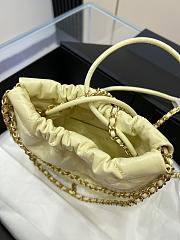 Chanel 22 Mini Handbag Gold Light Yellow 20x19x6cm - 6