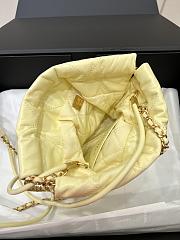 Chanel 22 Mini Handbag Gold Light Yellow 20x19x6cm - 4