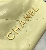 Chanel 22 Mini Handbag Gold Light Yellow 20x19x6cm - 3