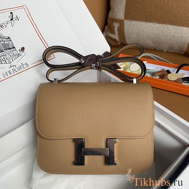 Hermes Constance Epsom Tan Silver 19cm - 1