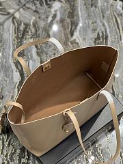 YSL Shopping Bag Supple Leather Beige 37x28x13cm - 5