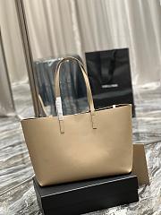 YSL Shopping Bag Supple Leather Beige 37x28x13cm - 4